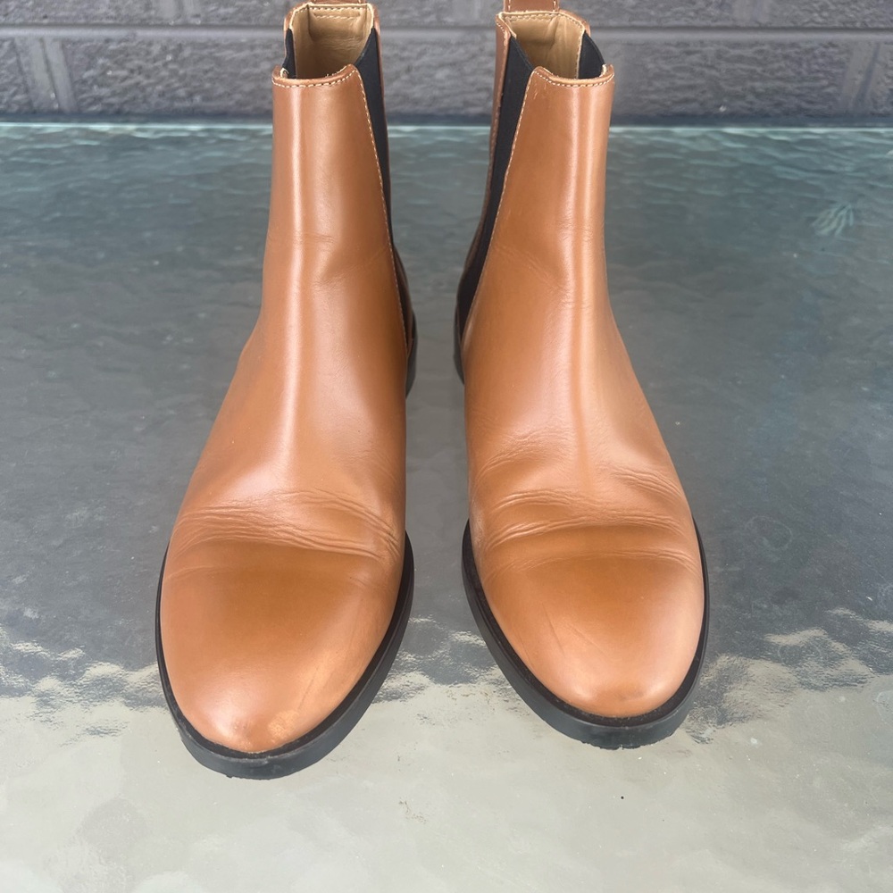 Everlane Tan Leather Ankle Boots
